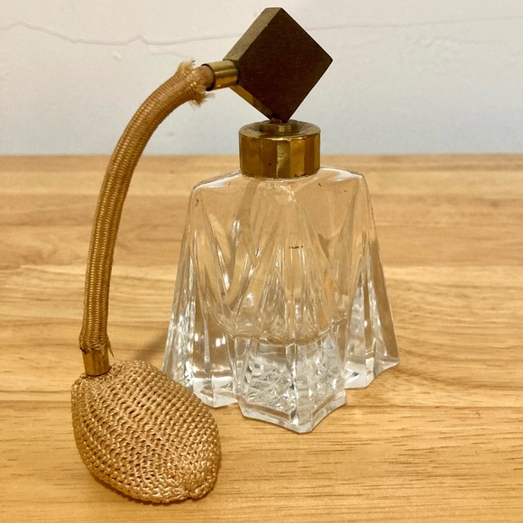 Vintage Other - Vtg 1950s Crystal Perfume Spray Bottle Atomizer I.W Rice & Co. Japan Poor Shape